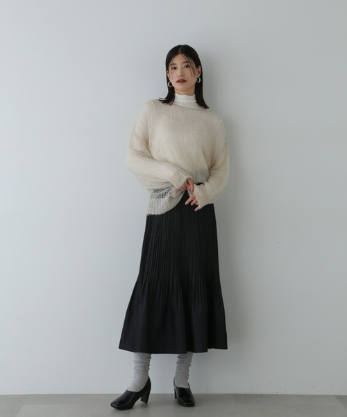 N.(N. Natural Beauty Basic)(エヌエヌナチュラルビューティーベーシック)の「◆デニムプリーツスカート(スカート・レディース・グレー/ワンウォッシュ・MEDIUM)」の17枚目の写真