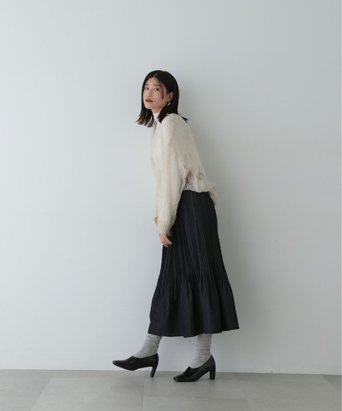 N.(N. Natural Beauty Basic)(エヌエヌナチュラルビューティーベーシック)の「◆デニムプリーツスカート(スカート・レディース・グレー/ワンウォッシュ・MEDIUM)」の18枚目の写真