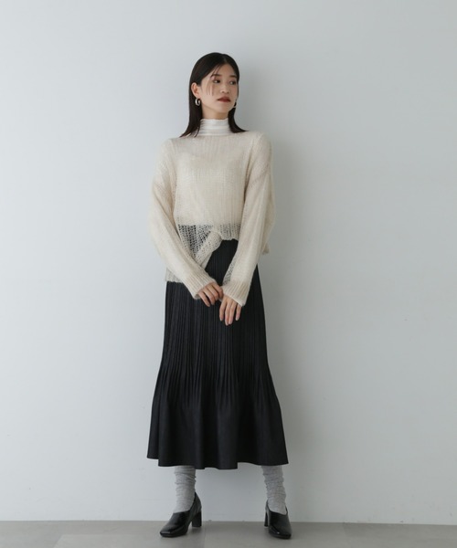 N.(N. Natural Beauty Basic)(エヌエヌナチュラルビューティーベーシック)の「◆デニムプリーツスカート(スカート・レディース・グレー/ワンウォッシュ・MEDIUM)」の19枚目の写真