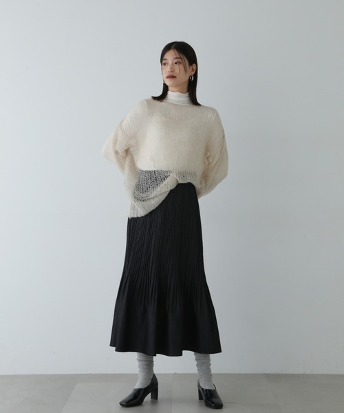 N.(N. Natural Beauty Basic)(エヌエヌナチュラルビューティーベーシック)の「◆デニムプリーツスカート(スカート・レディース・グレー/ワンウォッシュ・MEDIUM)」の22枚目の写真