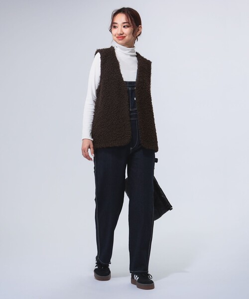 B:MING by BEAMS（ビーミングバイビームス）の「シャギー ニット ベスト（S～M）（ベスト・レディース・ブラウン/オフホワイト・MEDIUM/SMALL）」の14枚目の写真