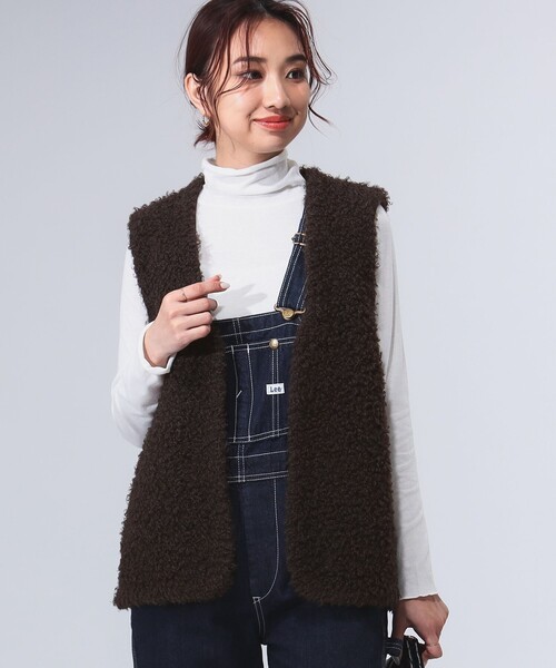 B:MING by BEAMS（ビーミングバイビームス）の「シャギー ニット ベスト（S～M）（ベスト・レディース・ブラウン/オフホワイト・MEDIUM/SMALL）」の17枚目の写真