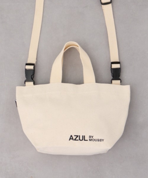 AZUL by moussy（アズールバイマウジー）の「キャンバス2WAYミニバッグ（ハンドバッグ・メンズ・ライトブルー/ブラック/カーキ/チャコールグレー/オフホワイト/マジェンタ・FREE）」の2枚目の写真