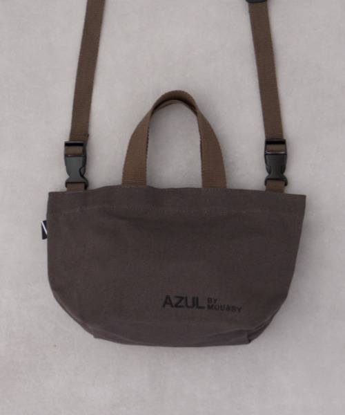 AZUL by moussy（アズールバイマウジー）の「キャンバス2WAYミニバッグ（ハンドバッグ・メンズ・ライトブルー/ブラック/カーキ/チャコールグレー/オフホワイト/マジェンタ・FREE）」の3枚目の写真