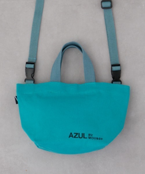 AZUL by moussy（アズールバイマウジー）の「キャンバス2WAYミニバッグ（ハンドバッグ・メンズ・ライトブルー/ブラック/カーキ/チャコールグレー/オフホワイト/マジェンタ・FREE）」の5枚目の写真