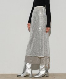 GALLEST | スパンコールレイヤードスカート(スカート)