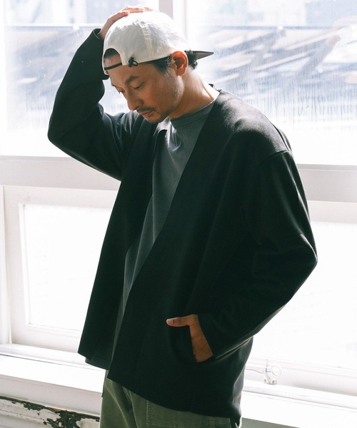 BAYFLOW(ベイフロー)の「クラフトスエードカーディガン(カーディガン/ボレロ・メンズ・ブラウン/ブラック・LARGE/MEDIUM)」の2枚目の写真