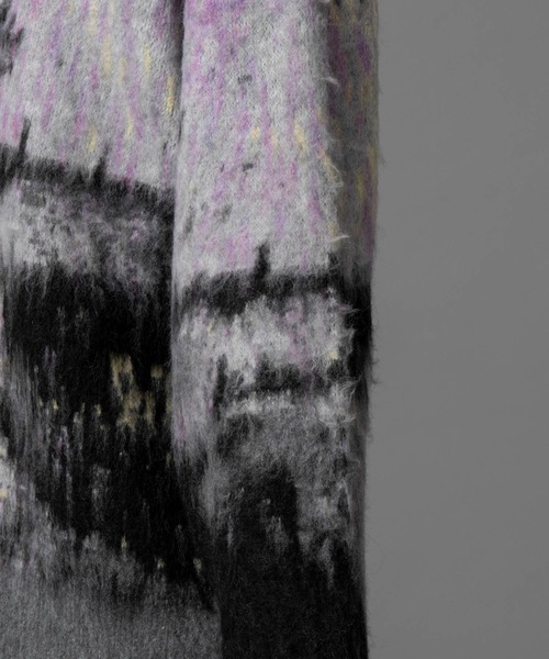 MAISON SPECIAL（メゾンスペシャル）の「《UNISEX》Prime-Over Landscape Painting V-Neck Knit Cardigan/プライムオーバーランドスケープペインティングVネックニットカーディガン 【MAISON SPECIAL/メゾンスペシャル】（カーディガン/ボレロ・メンズ・グレー/ブルー・1/2）」の17枚目の写真