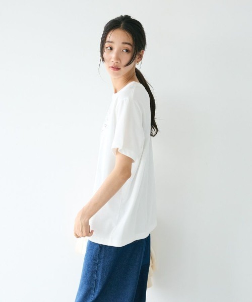 CRAFT STANDARD BOUTIQUE(クラフトスタンダードブティック)の「アソートロゴプリント半袖プルオーバー(Tシャツ/カットソー・レディース・ホワイト/ゴールド/シルバー/チャコールグレー/ブラック・FREE)」の17枚目の写真
