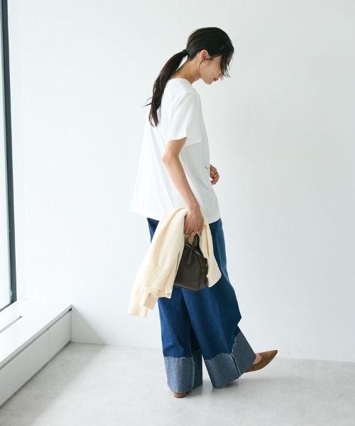 CRAFT STANDARD BOUTIQUE(クラフトスタンダードブティック)の「アソートロゴプリント半袖プルオーバー(Tシャツ/カットソー・レディース・ホワイト/ゴールド/シルバー/チャコールグレー/ブラック・FREE)」の22枚目の写真