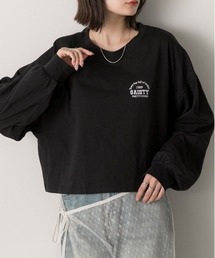 ロゴ刺繍 ショート丈ロングTシャツ