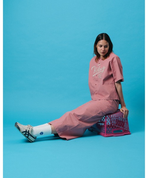 KEBOZ（ケボズ）の「WORK SKIRT（スカート・レディース・クリーム/ピンク・M/L）」の4枚目の写真