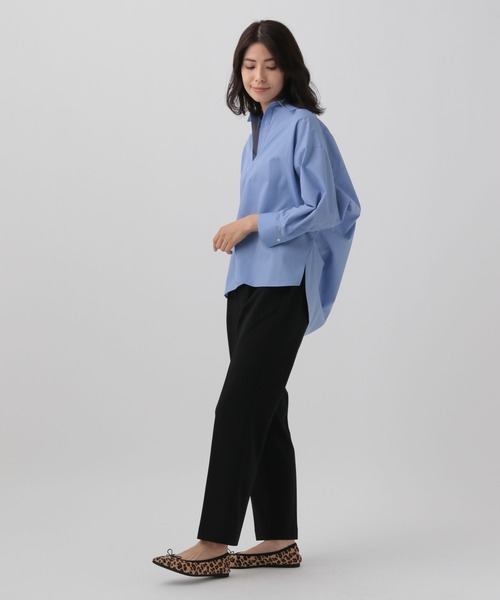 Elura（エルーラ）の「アイロンいらずスキッパーシャツ/140979（シャツ/ブラウス・レディース・ホワイト/ライトブルー/ネイビー・FREE）」の5枚目の写真