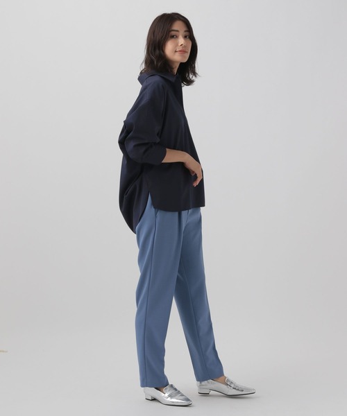 Elura（エルーラ）の「アイロンいらずスキッパーシャツ/140979（シャツ/ブラウス・レディース・ホワイト/ライトブルー/ネイビー・FREE）」の7枚目の写真