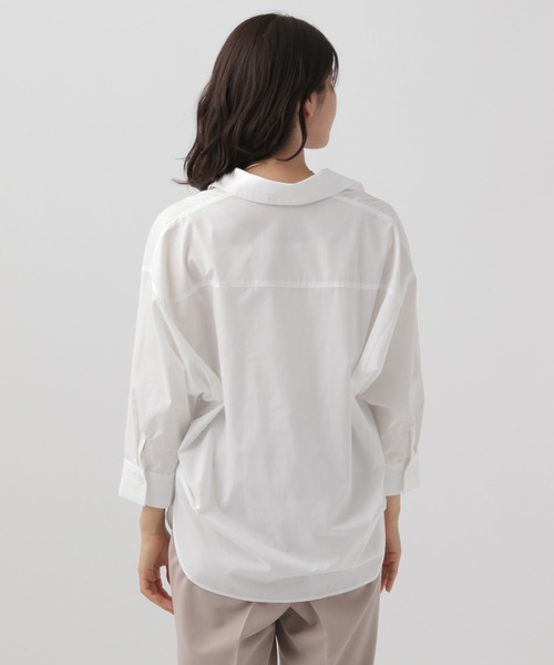 Elura（エルーラ）の「アイロンいらずスキッパーシャツ/140979（シャツ/ブラウス・レディース・ホワイト/ライトブルー/ネイビー・FREE）」の13枚目の写真