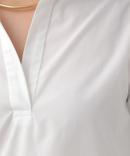 Elura（エルーラ）の「アイロンいらずスキッパーシャツ/140979（シャツ/ブラウス・レディース・ホワイト/ライトブルー/ネイビー・FREE）」の19枚目の写真