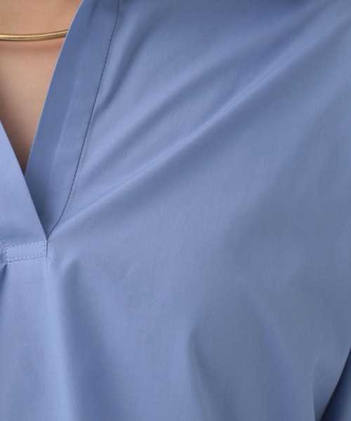Elura（エルーラ）の「アイロンいらずスキッパーシャツ/140979（シャツ/ブラウス・レディース・ホワイト/ライトブルー/ネイビー・FREE）」の20枚目の写真