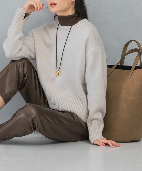 URBAN RESEARCH ROSSO - ロッソ ROSSO アーバンリサーチ グラデーションニット オーガニックコットン セール】エクストラファインシームデザインニット（ニット