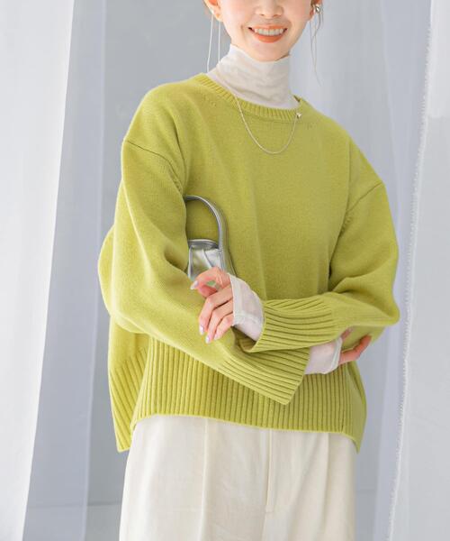 セール】エクストラファインシームデザインニット（ニット/セーター