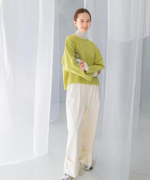 セール】エクストラファインシームデザインニット（ニット/セーター