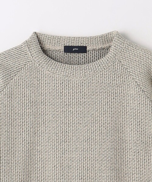 gim（ジム）の「＜GIM＞24FW ローゲージ カノコ クルーネック ニット -ウォッシャブル-（ニット/セーター・メンズ・ブラック/ベージュ・S/M/L）」の11枚目の写真