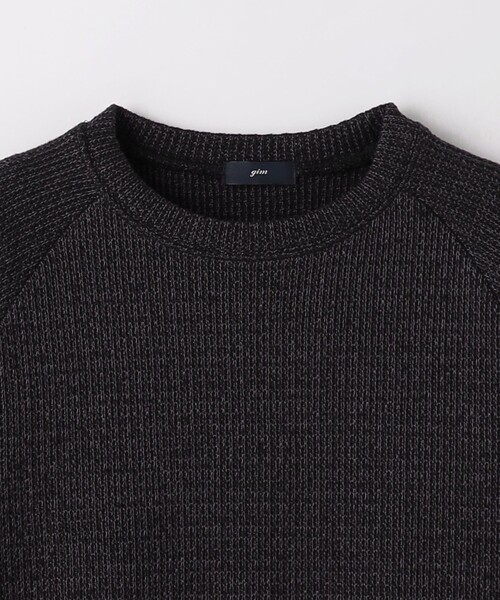 gim（ジム）の「＜GIM＞24FW ローゲージ カノコ クルーネック ニット -ウォッシャブル-（ニット/セーター・メンズ・ブラック/ベージュ・S/M/L）」の17枚目の写真