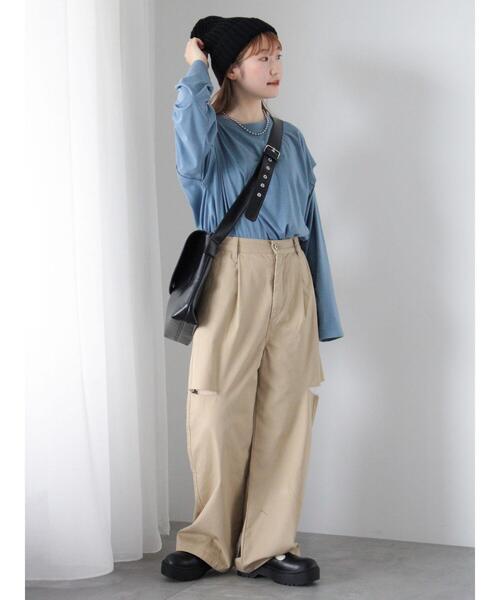 ehka sopo(エヘカソポ)の「ブローチ付ニットキャップ(ハット・レディース・グレー/ブラック/ベージュ・F)」の4枚目の写真