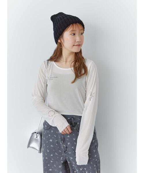 ehka sopo(エヘカソポ)の「ブローチ付ニットキャップ(ハット・レディース・グレー/ブラック/ベージュ・F)」の5枚目の写真