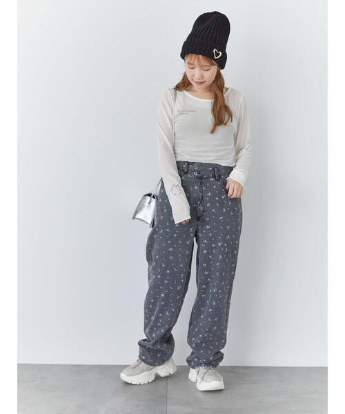 ehka sopo(エヘカソポ)の「ブローチ付ニットキャップ(ハット・レディース・グレー/ブラック/ベージュ・F)」の6枚目の写真