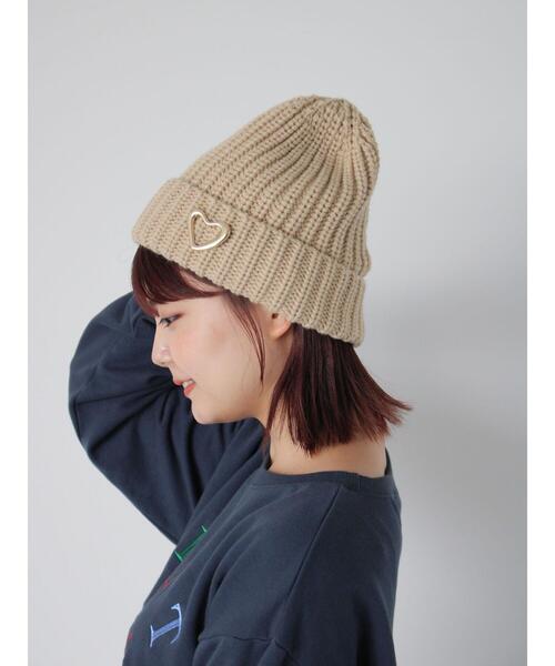 セール】ブローチ付ニットキャップ（ハット）｜ehka sopo（エヘカソポ
