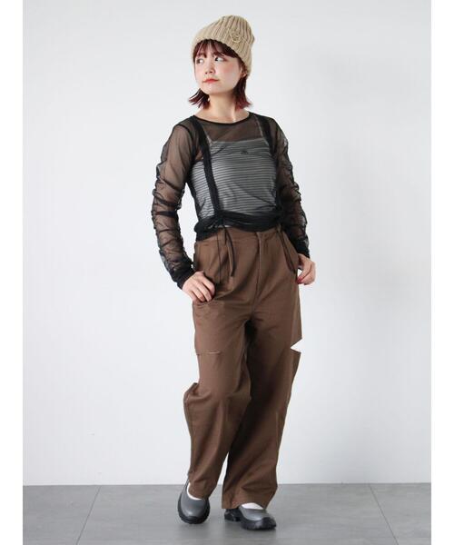 ehka sopo(エヘカソポ)の「ブローチ付ニットキャップ(ハット・レディース・グレー/ブラック/ベージュ・F)」の9枚目の写真