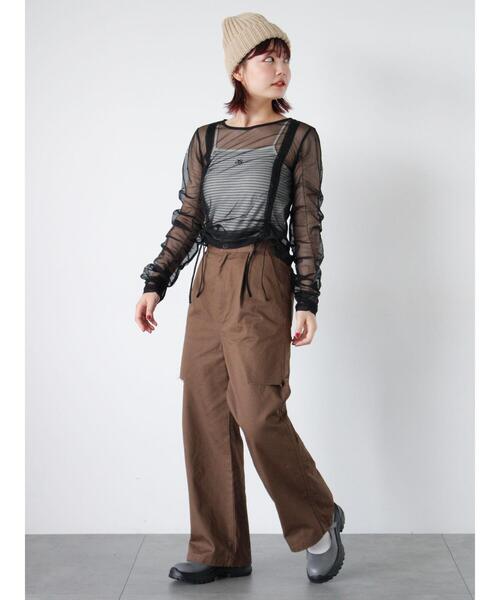 ehka sopo(エヘカソポ)の「ブローチ付ニットキャップ(ハット・レディース・グレー/ブラック/ベージュ・F)」の10枚目の写真