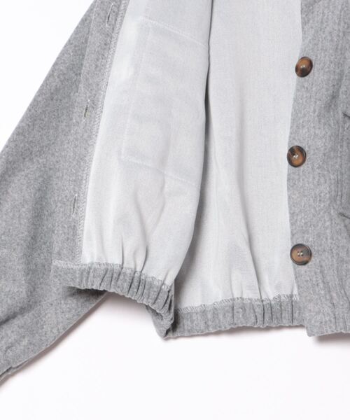 Ritzy(リッツィー)の「オーバーサイズ ショート丈 スタンドカラーブルゾン(ブルゾン・レディース・ブラック/グレー/カーキ/ベージュ・XL/M/L)」の9枚目の写真