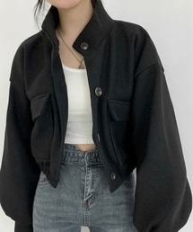 Ritzy | オーバーサイズ ショート丈 スタンドカラーブルゾン(ブルゾン)