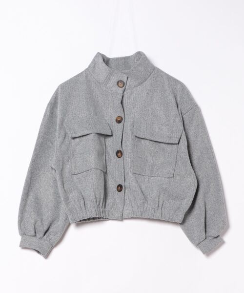 Ritzy(リッツィー)の「オーバーサイズ ショート丈 スタンドカラーブルゾン(ブルゾン・レディース・ブラック/グレー/カーキ/ベージュ・XL/M/L)」の8枚目の写真