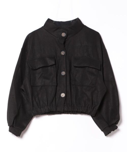 Ritzy(リッツィー)の「オーバーサイズ ショート丈 スタンドカラーブルゾン(ブルゾン・レディース・ブラック/グレー/カーキ/ベージュ・XL/M/L)」の7枚目の写真