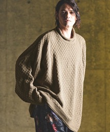 GLIMCLAP | mn3042- Oversized loose neck popcorn sweater ルーズネックニット(ニット/セーター)