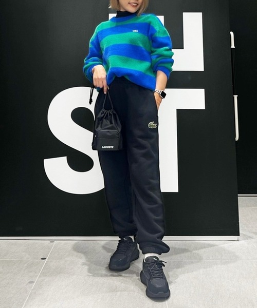 LACOSTE（ラコステ）の「巾着型バッグ スマホポーチ ショルダーバッグ Size: 17 x 22cm（ショルダーバッグ・メンズ・ブラック/グリーン・FREE）」の6枚目の写真