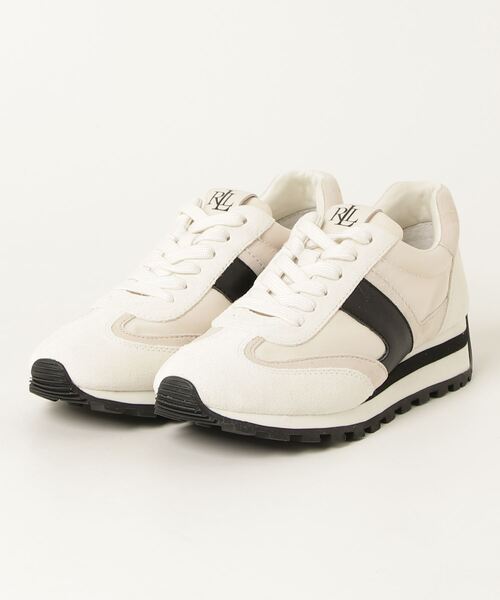 LAUREN RALPH LAUREN（ローレン ラルフ ローレン）の「ローレン ラルフ ローレン DANI スニーカー（スニーカー・レディース・ホワイト系その他/ブラック×ホワイト・60/65/75/55/70）」の6枚目の写真