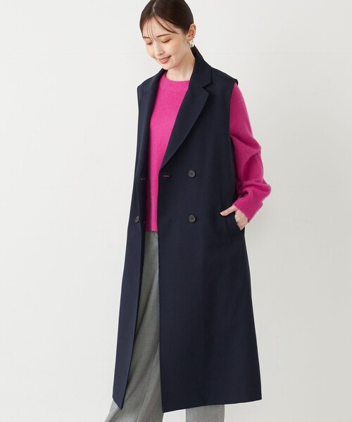 SHIPS Colors(シップス カラーズ)の「SHIPS Colors:〈手洗い可能〉2WAY ジレ ワンピース(ジャンパースカート・レディース・グレー/ネイビー/ブラウン・ONE SIZE)」の3枚目の写真