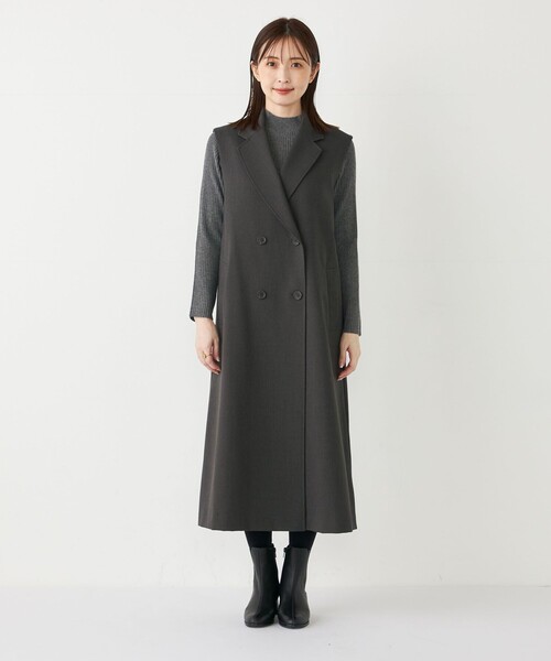SHIPS Colors(シップス カラーズ)の「SHIPS Colors:〈手洗い可能〉2WAY ジレ ワンピース(ジャンパースカート・レディース・グレー/ネイビー/ブラウン・ONE SIZE)」の19枚目の写真