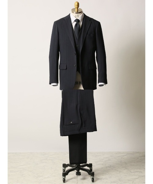 スーティスト ストレッチ ウォッシャブル 2ボタン3ピース ビジネスセットアップスーツ ソラーロ紺（スーツセット）｜TAKA-Q（タカキュー）