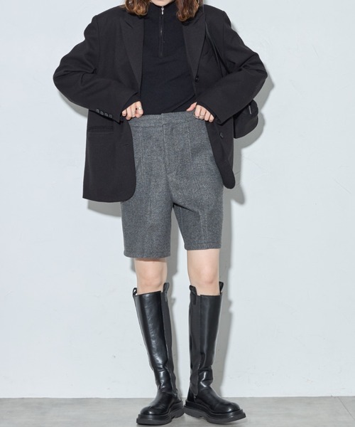 leimn(レイムン)の「ウールライクショートパンツ(その他パンツ・レディース・グレー・M)」の3枚目の写真