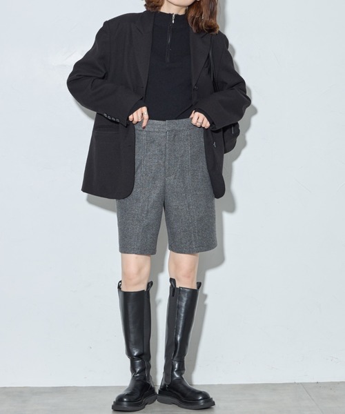 leimn(レイムン)の「ウールライクショートパンツ(その他パンツ・レディース・グレー・M)」の4枚目の写真