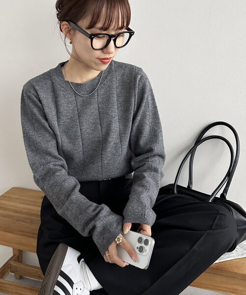 セール】【10色展開/WEB限定】ウールライクプルオーバー（ニット