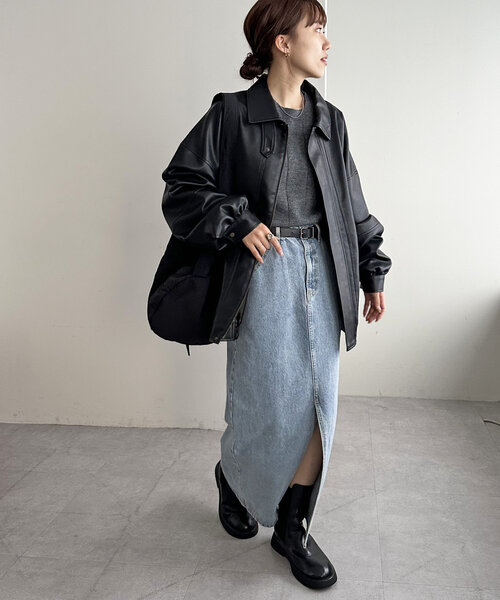 DISCOAT(ディスコート)の「【10色展開/WEB限定】ウールライクプルオーバー(ニット/セーター・レディース・モスグリーン/マスタード/チャコールグレー/アイボリー/ネイビー/グリーン系その他2/ブラウン/レッド/ブラック/グレイッシュベージュ・MEDIUM)」の12枚目の写真