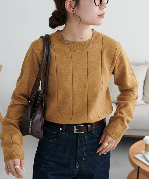 セール】【10色展開/WEB限定】ウールライクプルオーバー（ニット