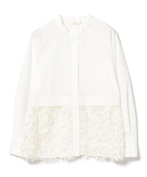 BEAMS HEART(ビームスハート)の「フリンジジャカード 切替 シャツ(シャツ/ブラウス・レディース・ブラック/オフホワイト/ベージュ・FREE)」の19枚目の写真