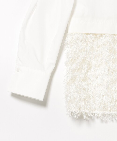 BEAMS HEART(ビームスハート)の「フリンジジャカード 切替 シャツ(シャツ/ブラウス・レディース・ブラック/オフホワイト/ベージュ・FREE)」の21枚目の写真