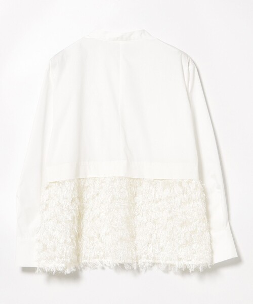 BEAMS HEART(ビームスハート)の「フリンジジャカード 切替 シャツ(シャツ/ブラウス・レディース・ブラック/オフホワイト/ベージュ・FREE)」の22枚目の写真